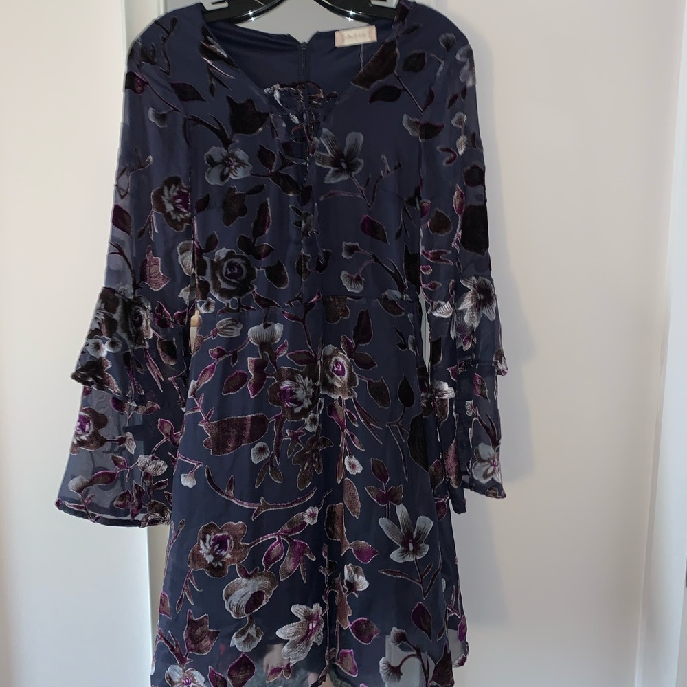 Blue floral dress